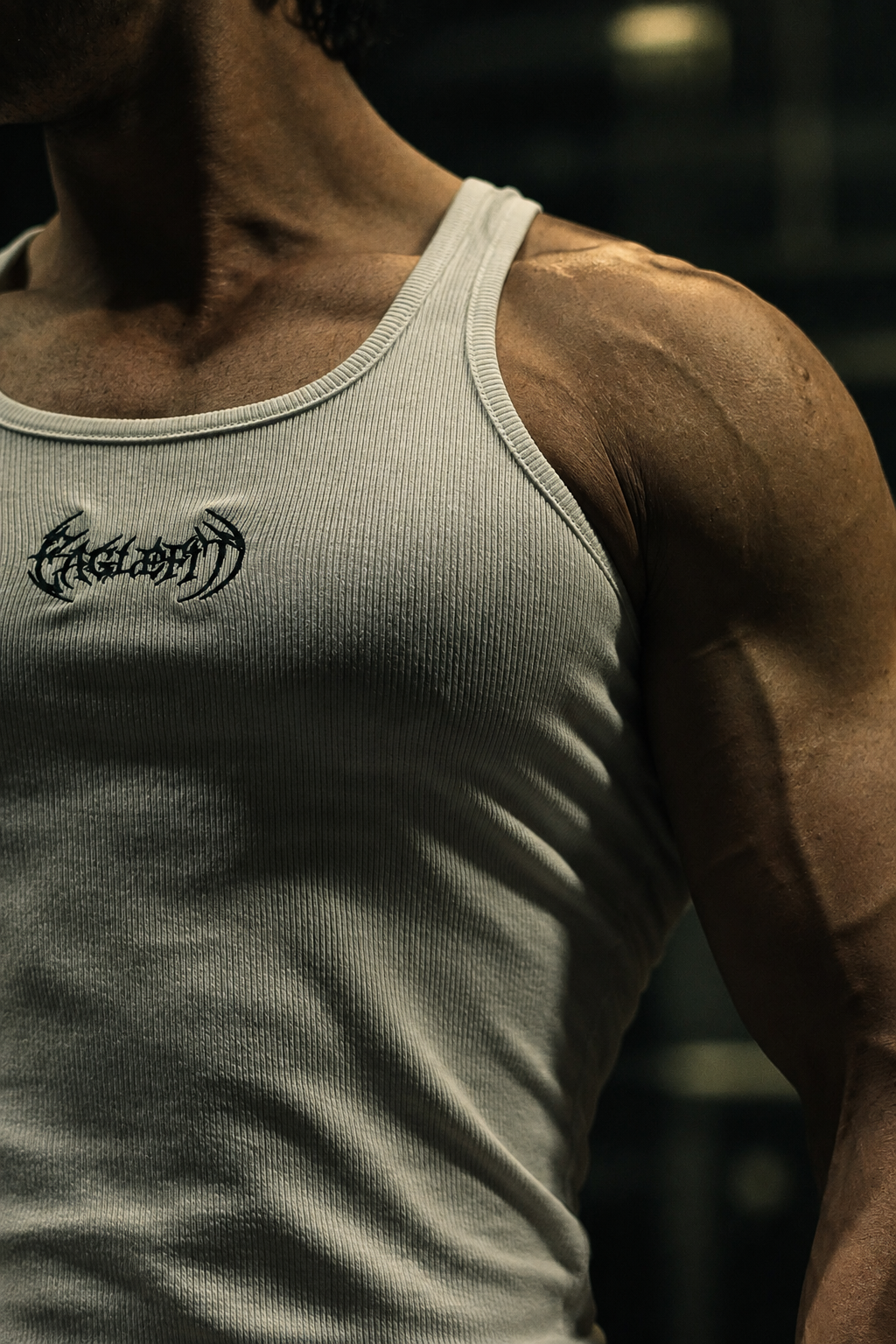 Ribbed vest combo (black&white&grey)