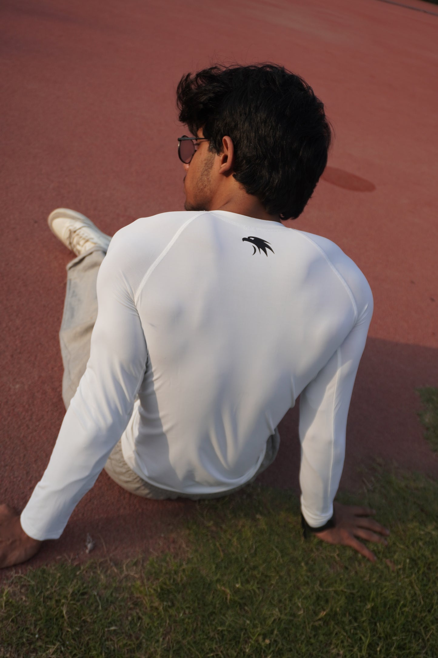 Batman full sleeves compression T-shirt (white)