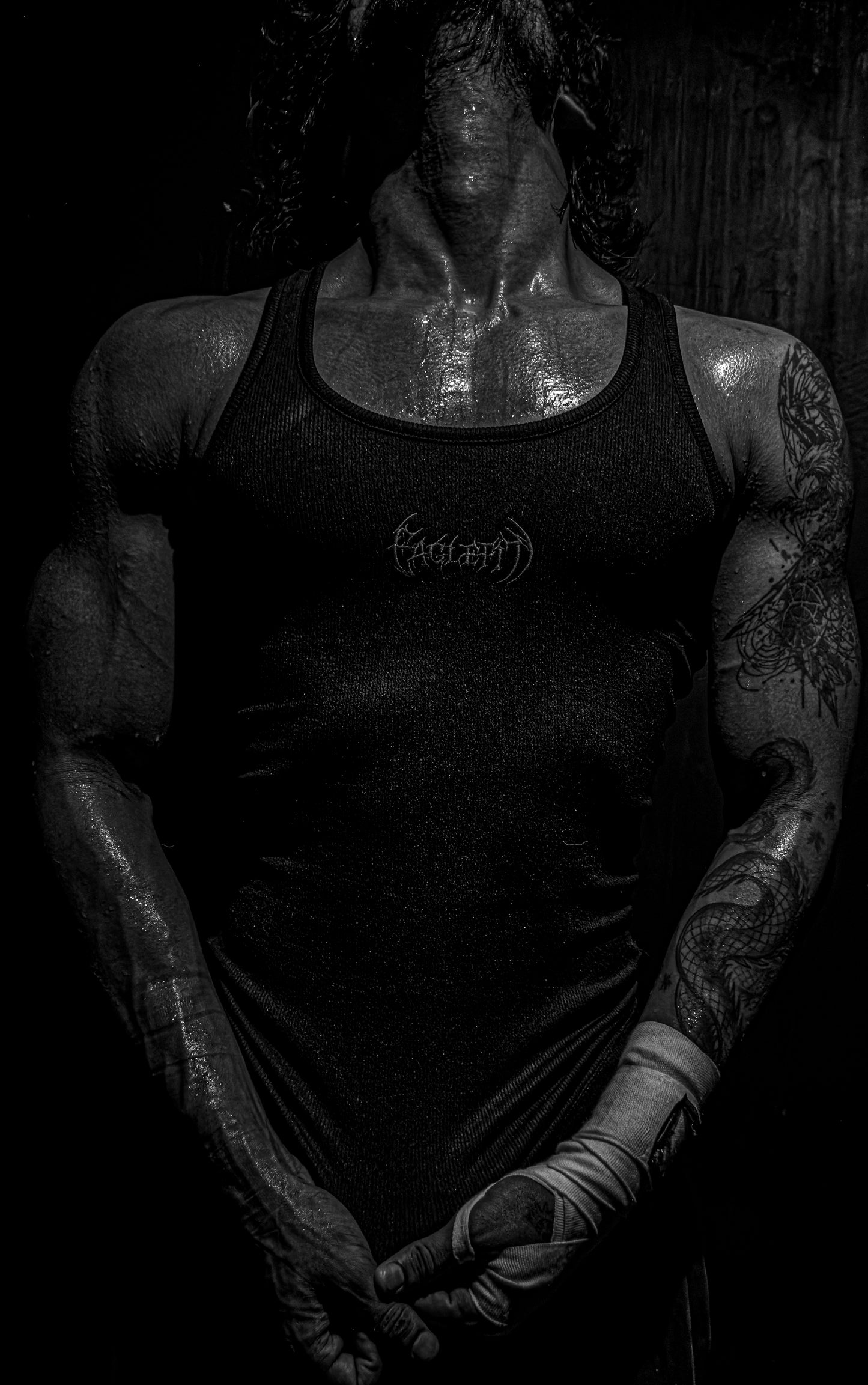 Eagle fit Ribbed vest (black)