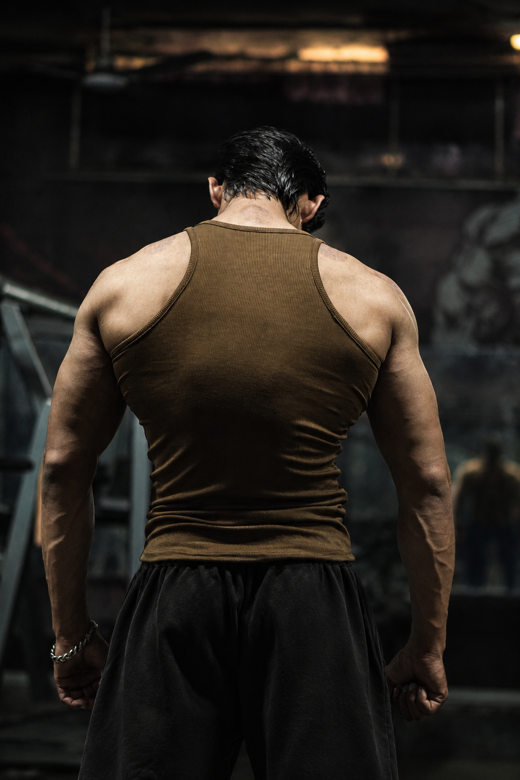 Eagle fit Ribbed vest (brown)