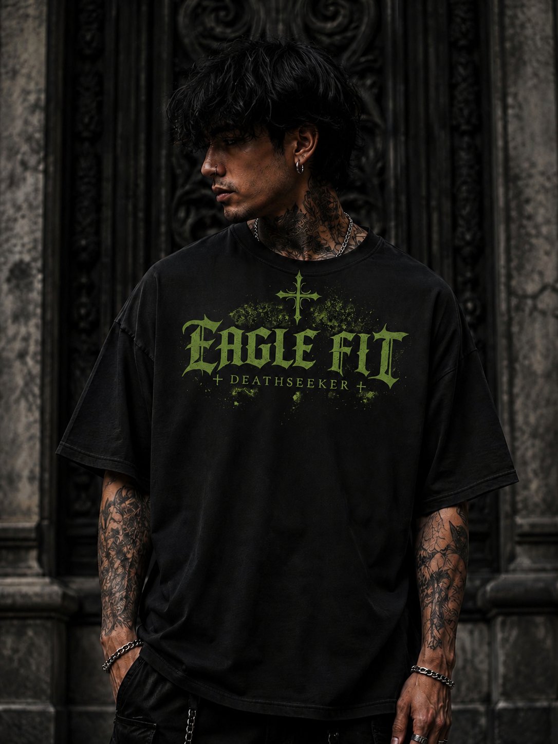 Deathseeker 2.0 Oversized T-shirt (black-green)