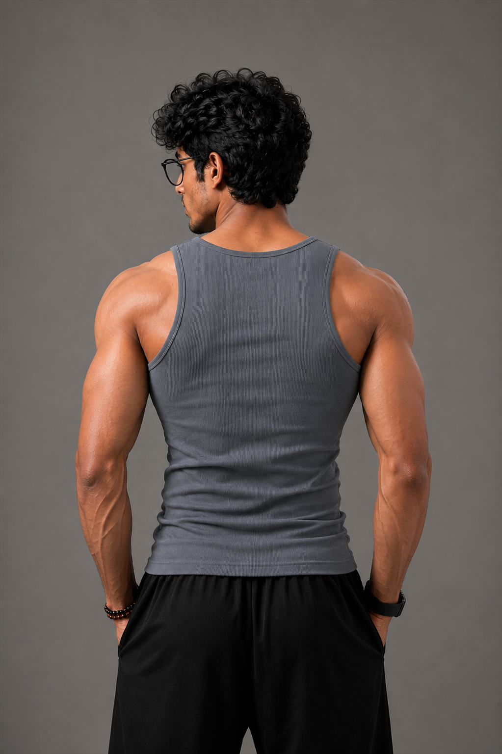 Eagle fit Ribbed vest (Grey)