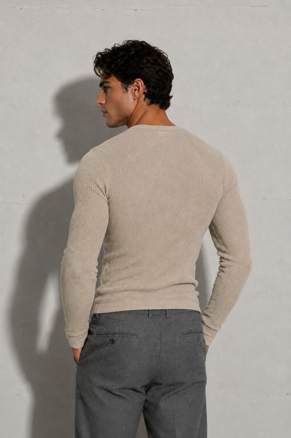 Eagle Fit Apex Henley (Beige)