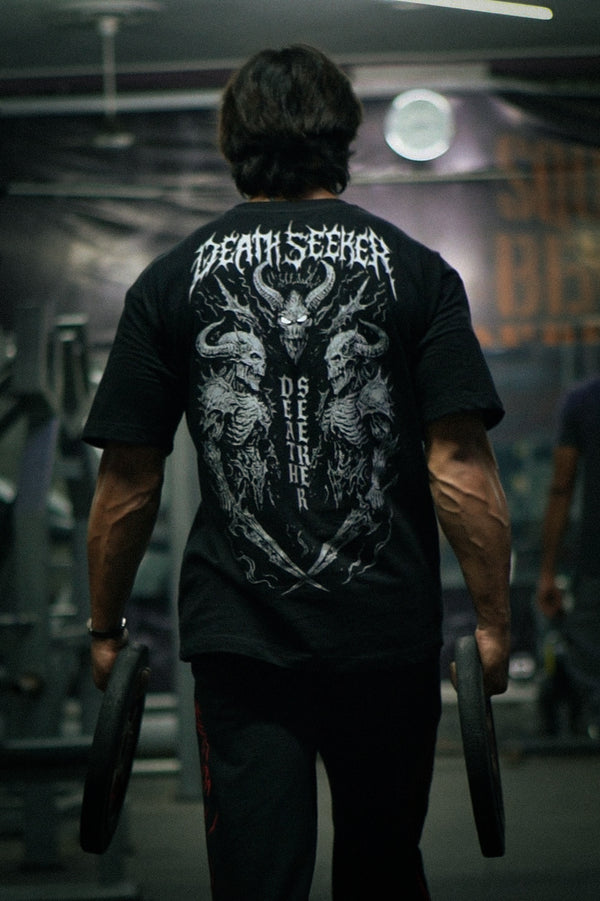 DEATHSEEKER Drop-shoulder T-shirt (black)
