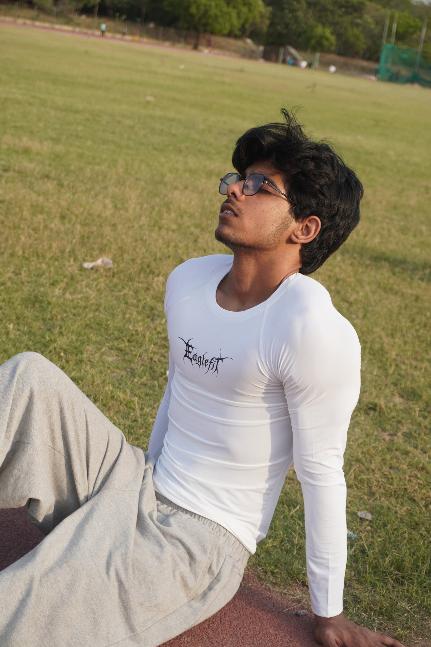 Batman full sleeves compression T-shirt (white)