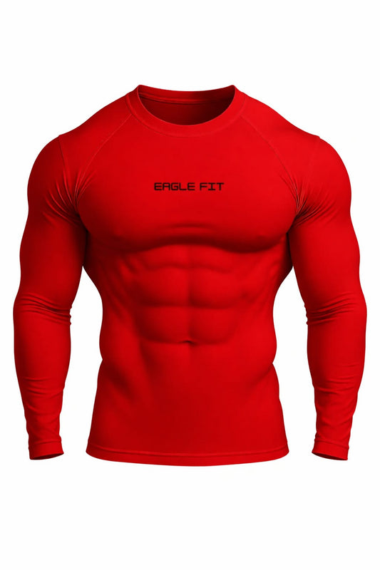 EAGLE FIT Full Sleeves Compression T-shirt (red)