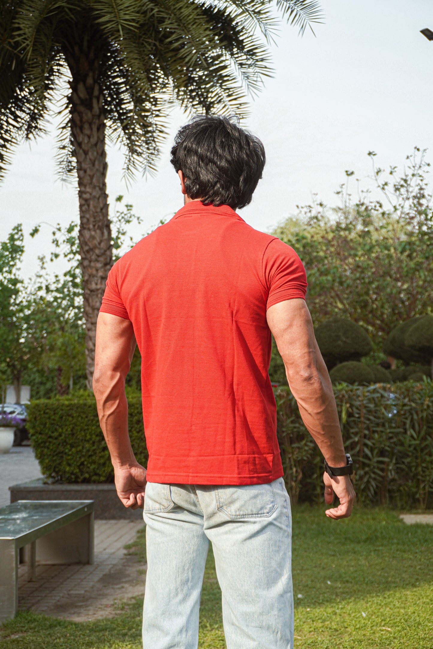 Eagle fit polo T-shirt (red)