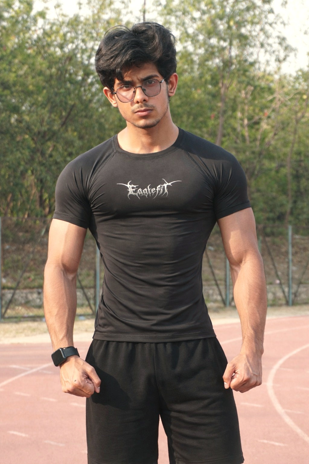 Batman half sleeves compression T-shirt (black)