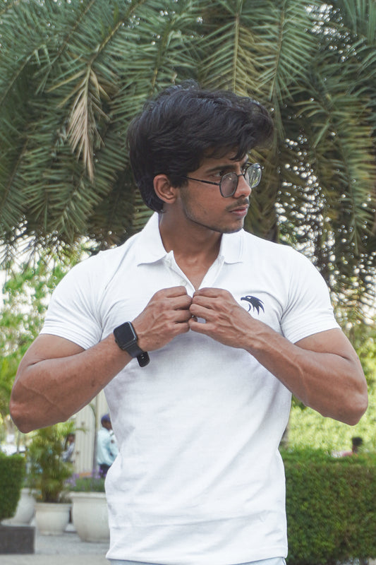 Eagle fit polo T-shirt (white)