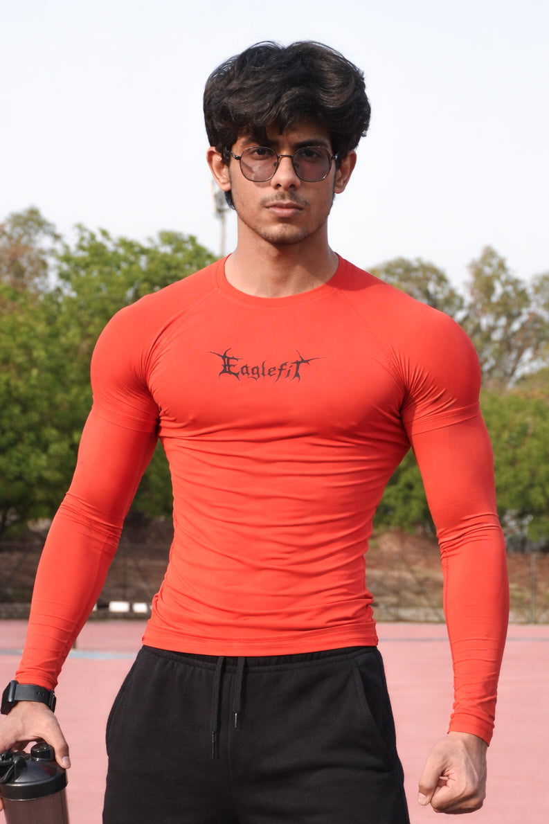 Batman full sleeves compression T-shirt (red)