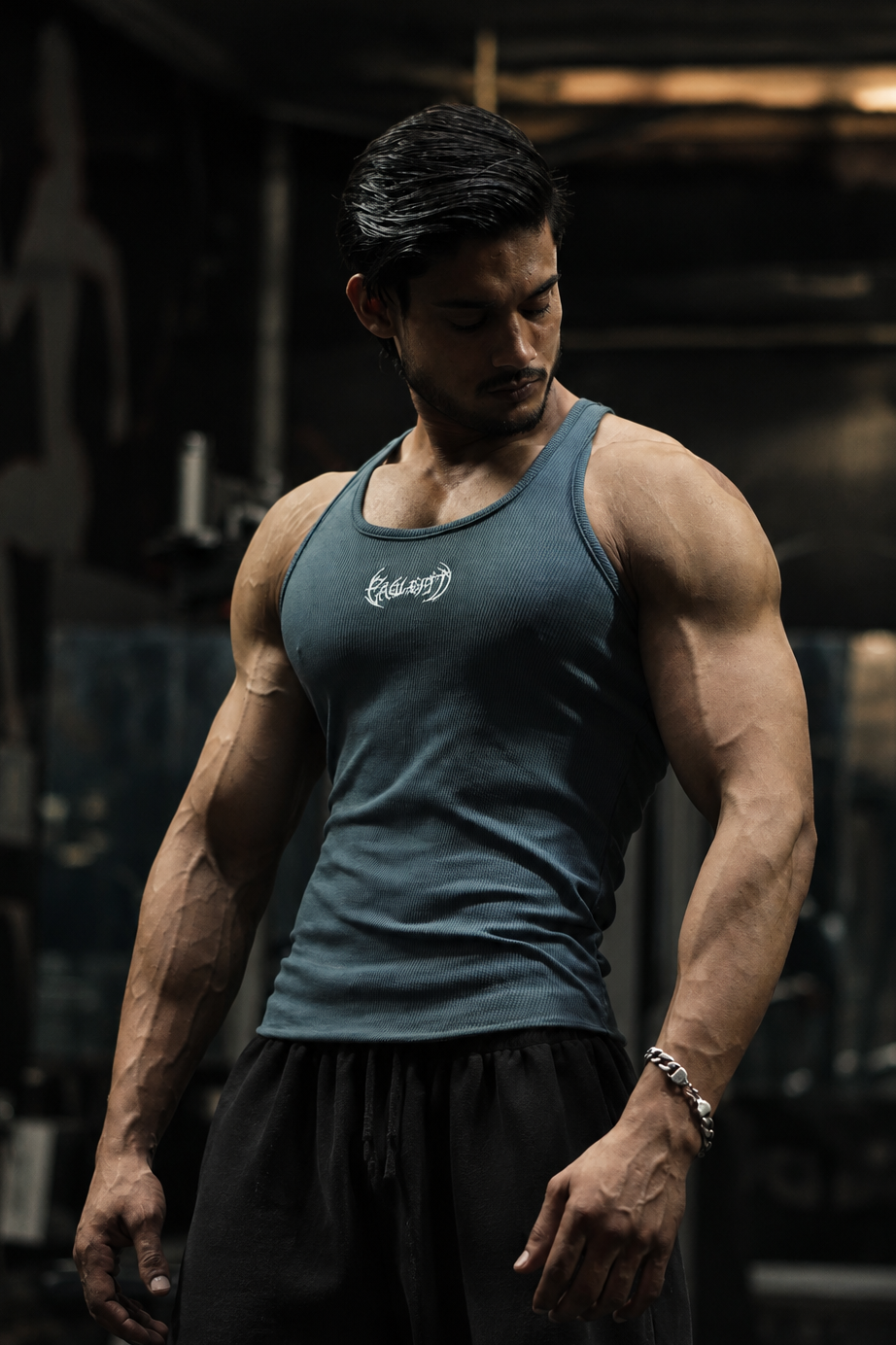 Eagle fit Ribbed vest (Grey)