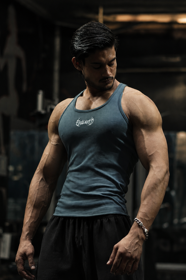 Eagle fit Ribbed vest (Grey)