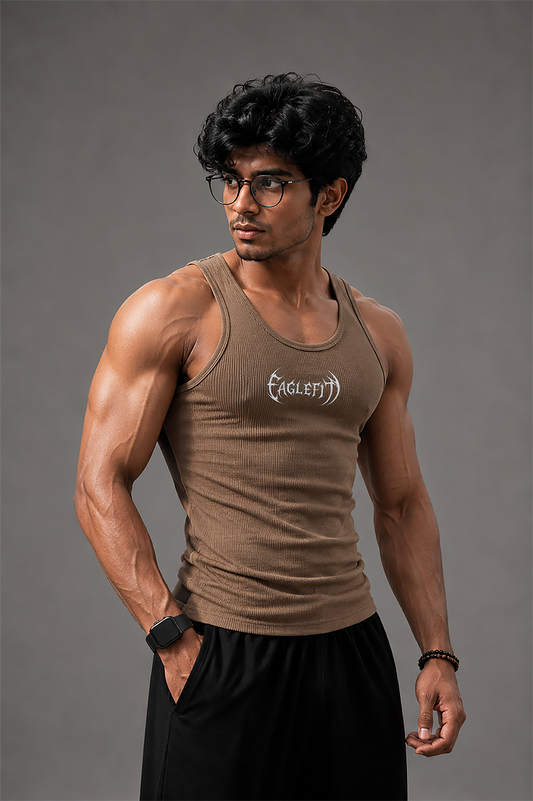 Eagle fit Ribbed vest (brown)