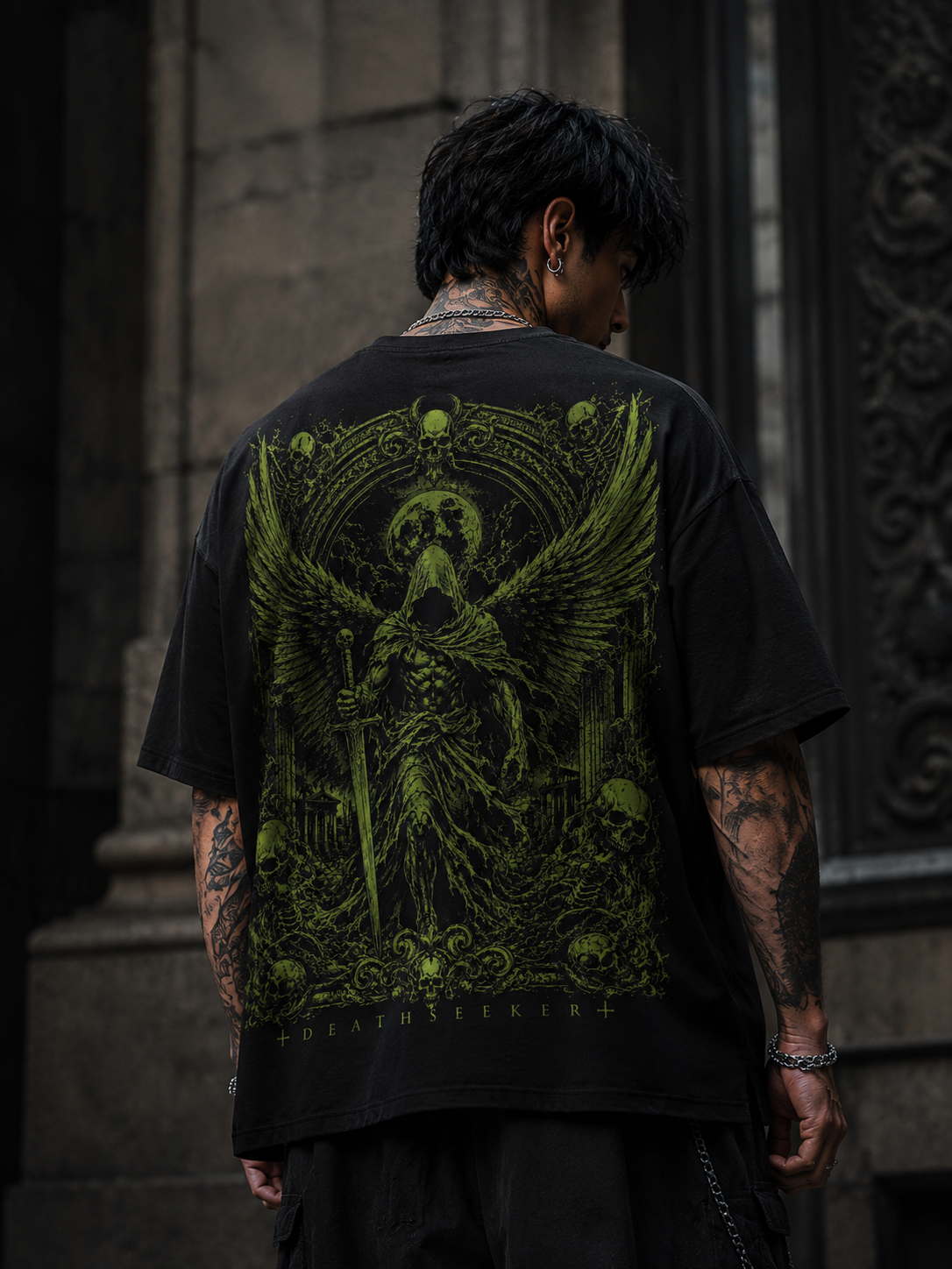 Deathseeker 2.0 Oversized T-shirt (black-green)