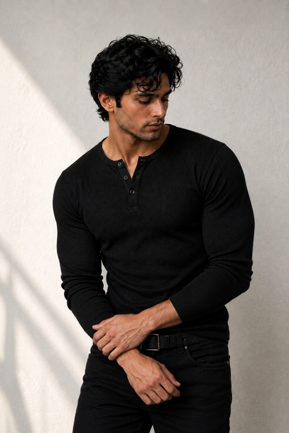 Apex Henley Combo (black&grey)