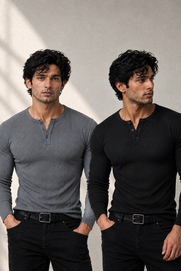 Apex Henley Combo (black&grey)