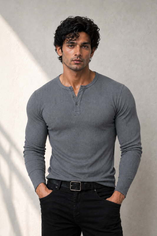 Eagle Fit Apex Henley (Dark Grey)