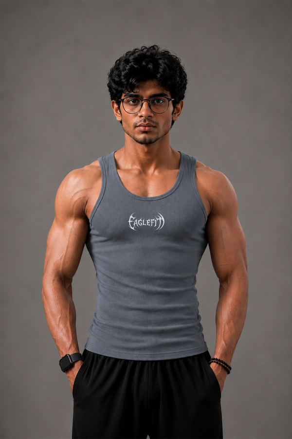 Eagle fit Ribbed vest (Grey)