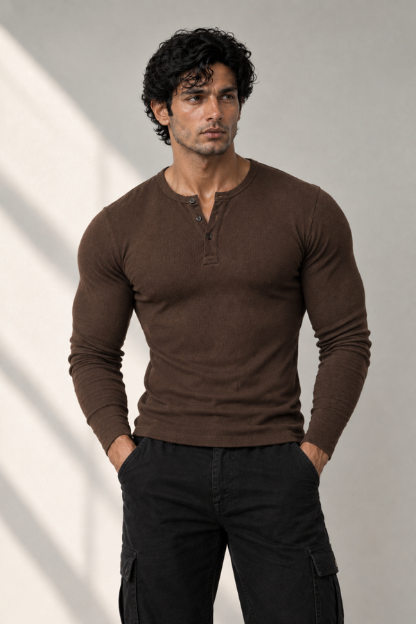 Eagle Fit Apex Henley (Brown)