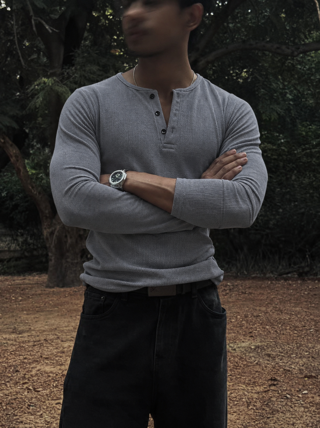 Apex Henley Combo (black&grey)