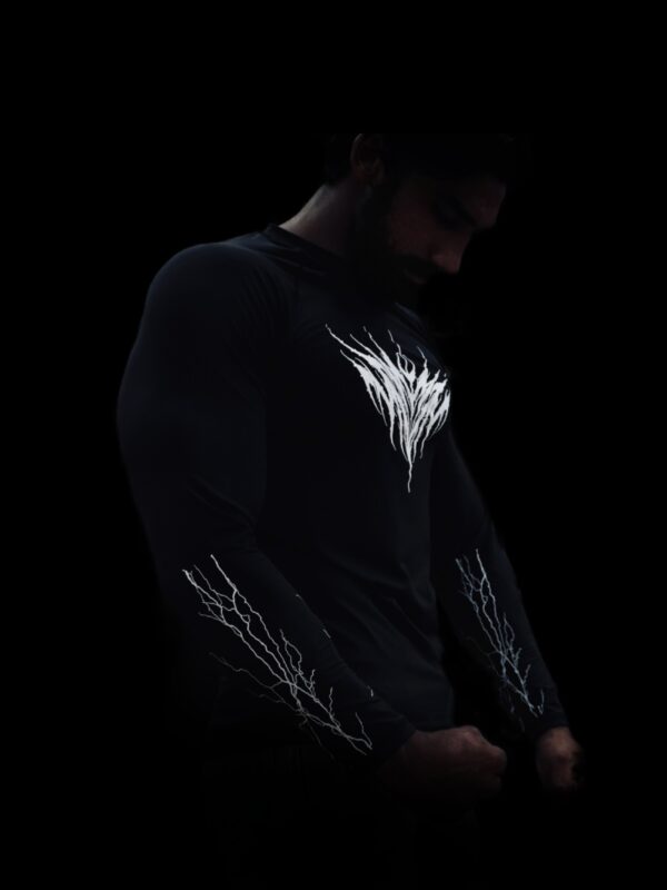 BLACK COMPRESSION T-SHIRT (VEINS)