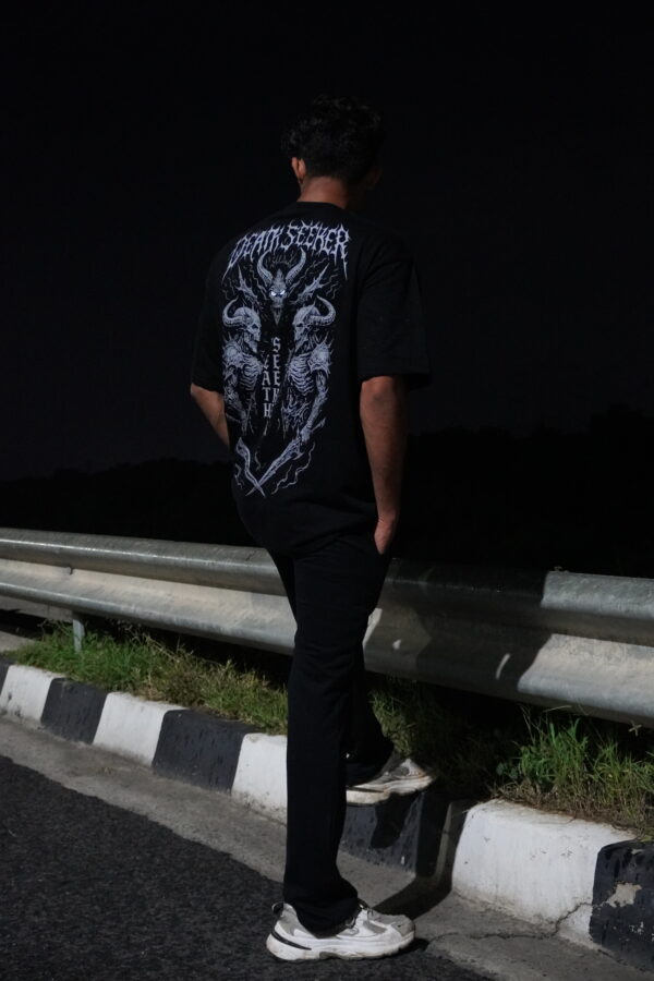 DEATHSEEKER Drop-shoulder T-shirt (black) - Image 4