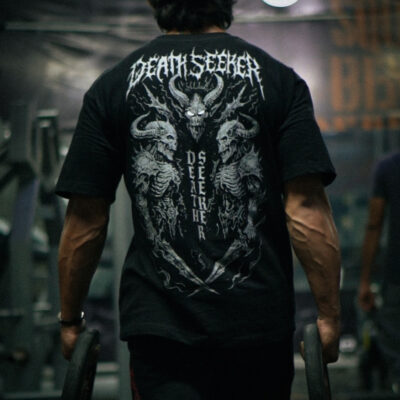 DEATHSEEKER Drop-shoulder T-shirt (black)