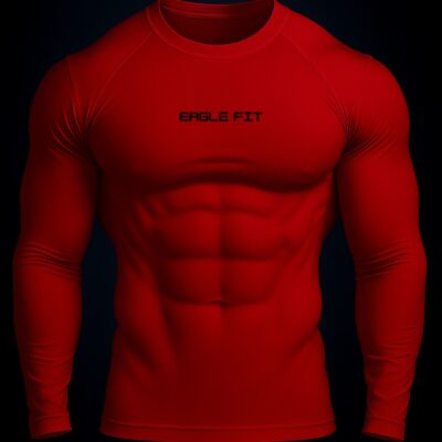 EAGLE FIT Full Sleeves Compression T-shirt (red)